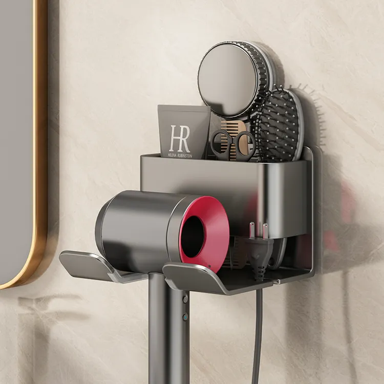 吸盘吹风机置物架卫生间壁挂式电吹风支架浴室风筒收纳架子挂架子