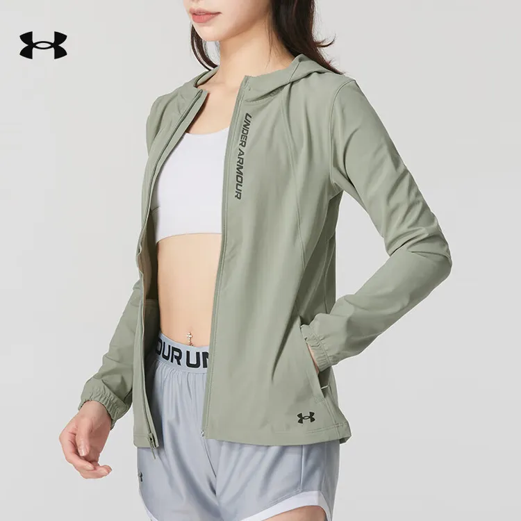 Under Armour/安德玛女装 2025春季运动服健身外套透气连帽夹克