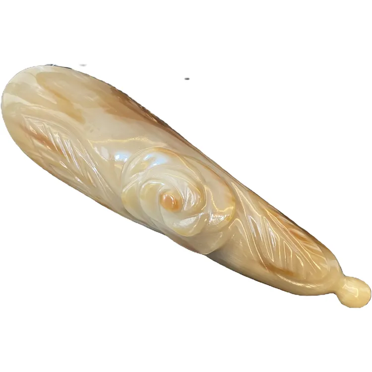 真牛精品刮痧筒家用牛角筒大号刮痧玫瑰花造型加厚刮筒全身通用