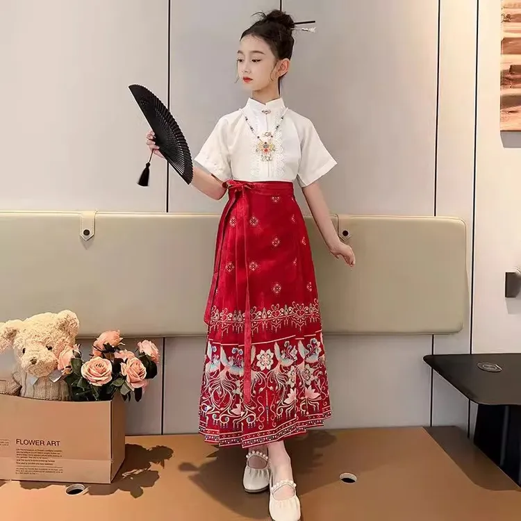 儿童夏季秋款夏季儿童女2023改良襦裙夏季中国风唐制女童古风夏季