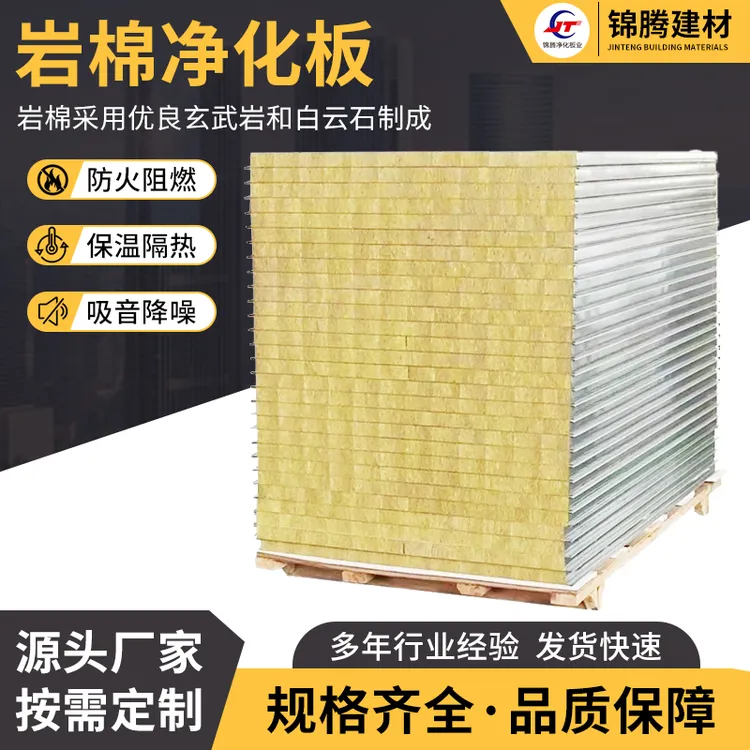 机制岩棉净化板防火阻燃电子厂无尘车间实验医疗洁净源头工厂