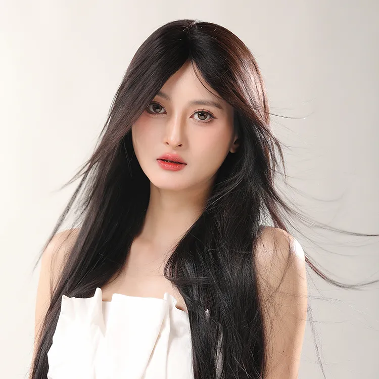 7×11八字刘海头顶补发片隐形贴合全真发女自然透气蓬松头顶