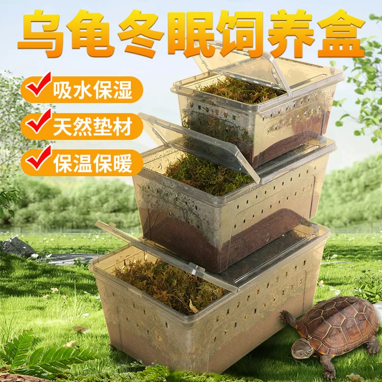 北秋云乌龟冬眠套装冬眠箱过冬用品椰土苔藓保温盒爬宠饲养盒