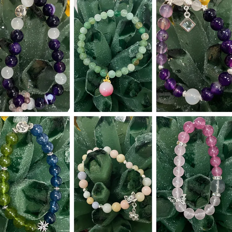 DIY 水晶手串｜拍1拆3 亮灯牌加1｜原创水晶手串福利盲盒