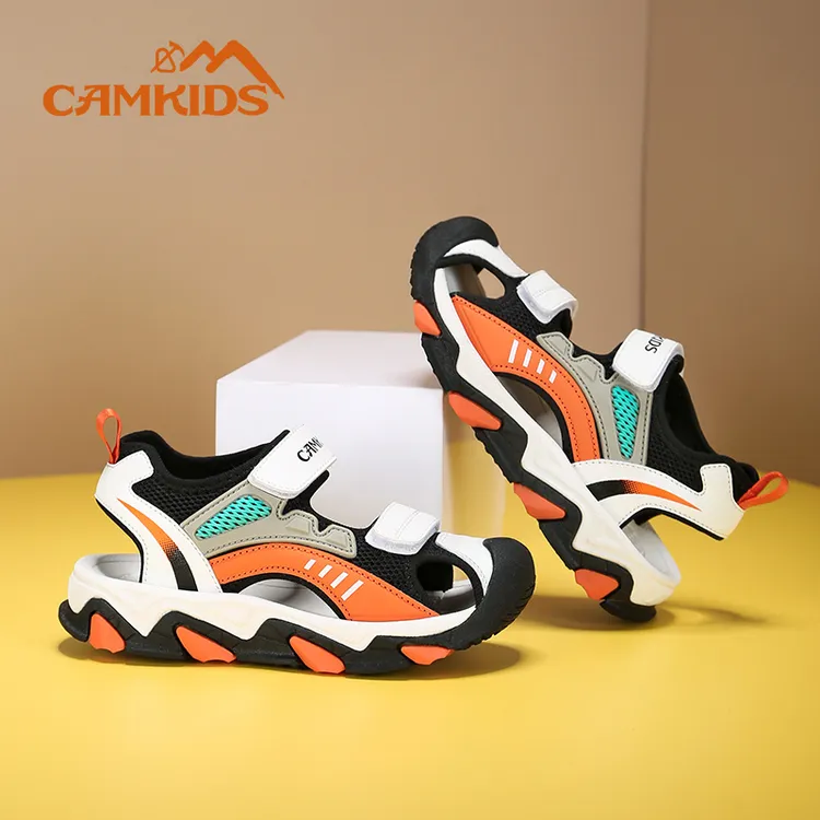 CAMKIDS夏季包头凉鞋宝宝鞋运动透气防滑软底减震潮牌小童机能鞋.