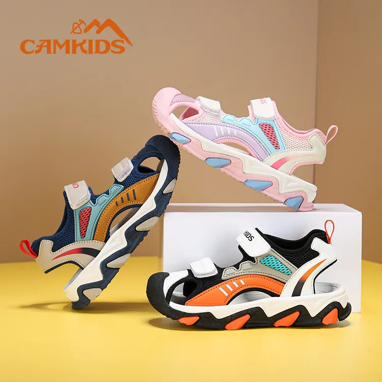 CAMKIDS夏季包头凉鞋宝宝鞋运动透气防滑软底减震品牌小童机能鞋