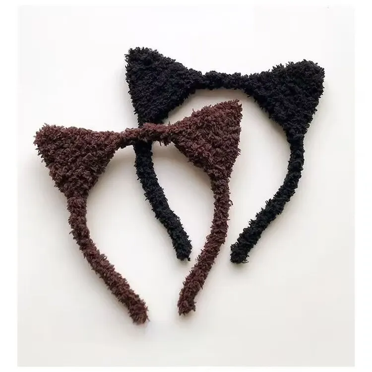 发饰可爱猫咪发箍绒毛甜美猫耳朵发饰洗脸面膜束发带头饰头箍化妆