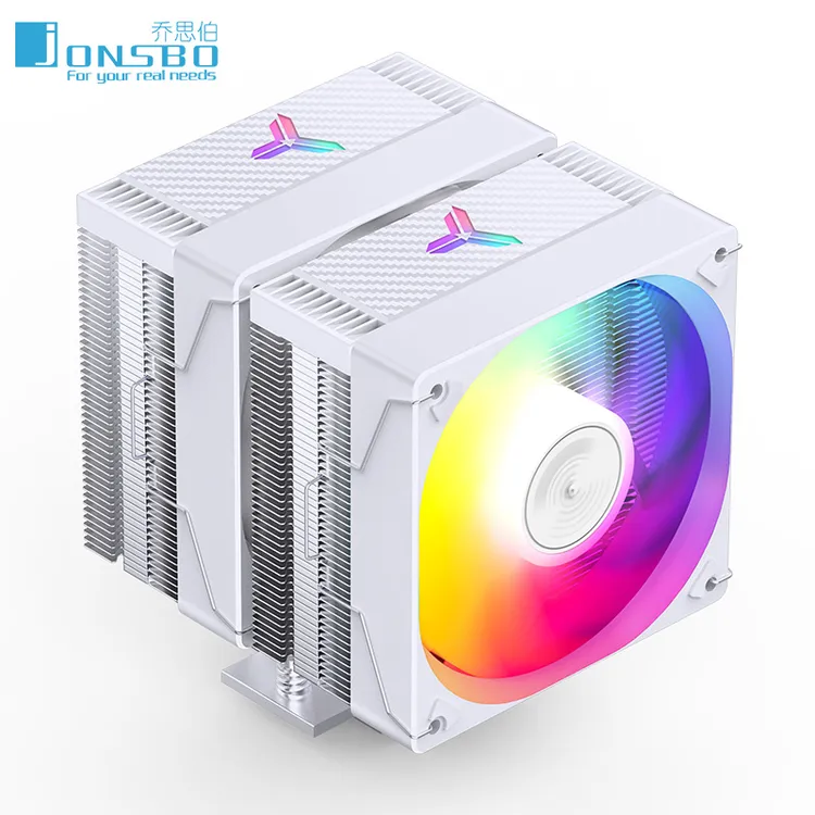 乔思伯CR3000E双塔散热器CPU风扇ARGB白色台式电脑六铜管1700风冷
