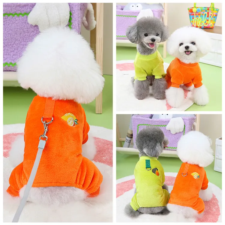 【丰锦优品】宠物狗衣服秋季新款居家服毛绒水果四腿绒衣