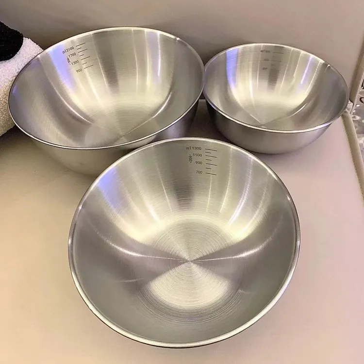 不锈钢料理盆韩式碗泡面碗和面沙拉凉拌烘焙家用饭碗