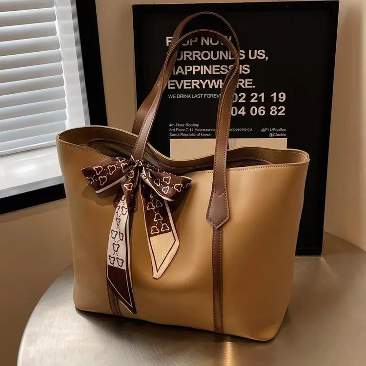 逸然世家女托特包大容量秋冬时尚百搭新款复古休闲质感单肩通勤包