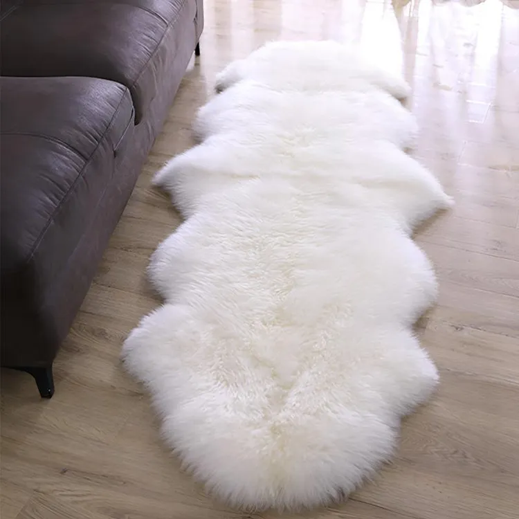骏牧澳洲纯整张地毯沙发垫家用加厚适用于客厅卧室飘窗羊毛毯床边