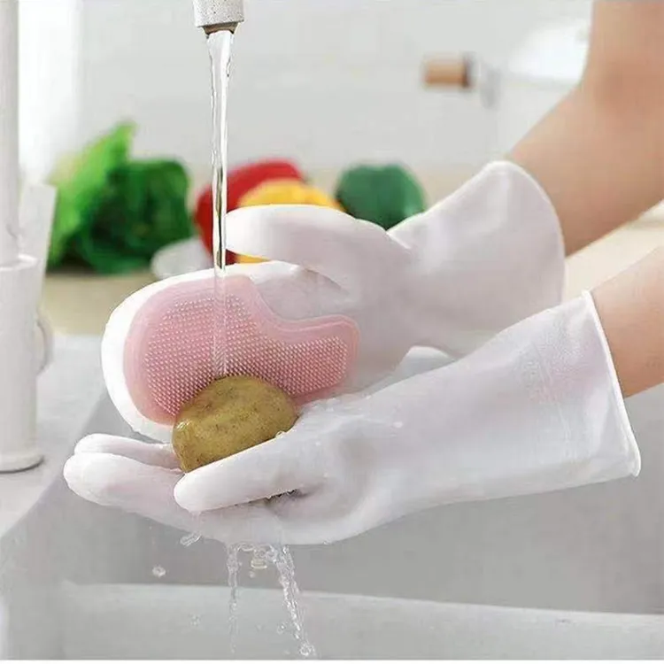 多功能魔术手套刷家务洗碗塑胶乳胶防水厨房清洁家用洗衣服刷碗女