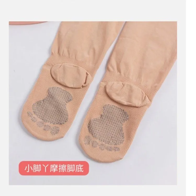 防滑舞蹈款跳舞连裤袜白色打底裤练功专用女童袜裤春秋