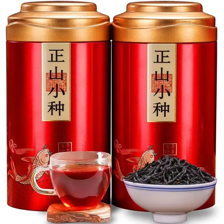 得韵堂红茶 正山小种茶叶 新茶浓香型蜜香罐装【年年有余礼盒装】