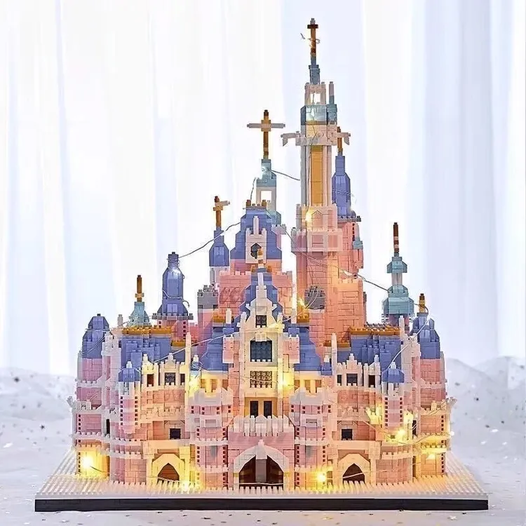 积木花园梦幻城堡建筑拼装玩具男女孩系列8-16岁高难度生日礼物
