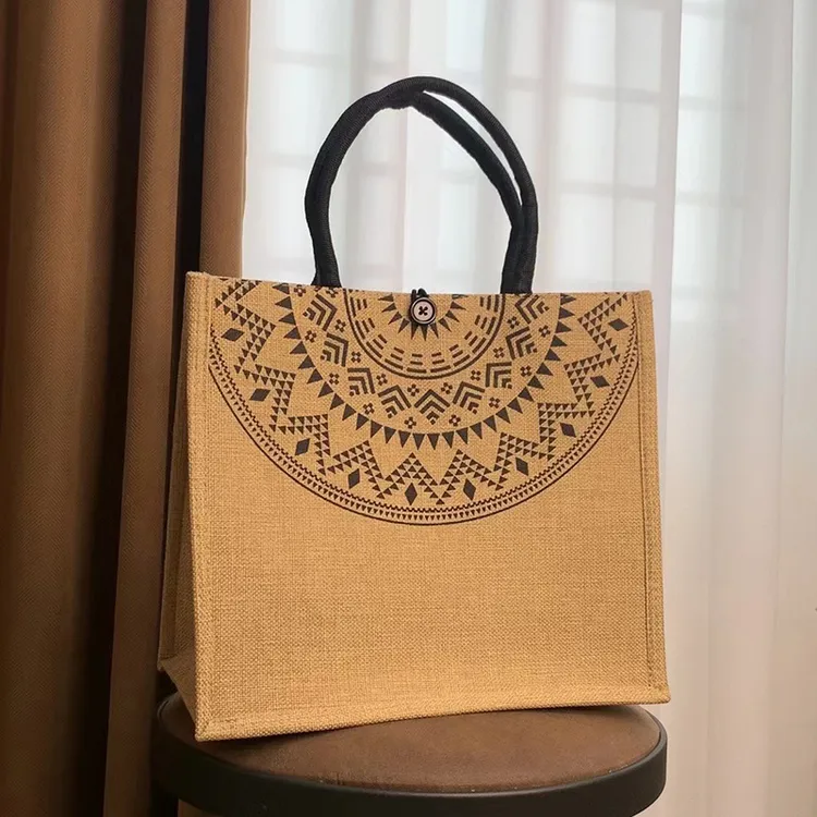 麻布手提包2025新款百搭大容量单肩妈咪手提袋学生上班通勤时尚