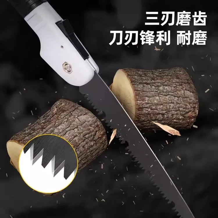 得力日式鸡尾锯家用园林树枝木果树户外伐木锯手板锯木快速手工锯