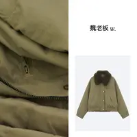 W.Diva【回声】出行山羊绒毛领皮饰3M宽松韩版棉服夹克4C130H155