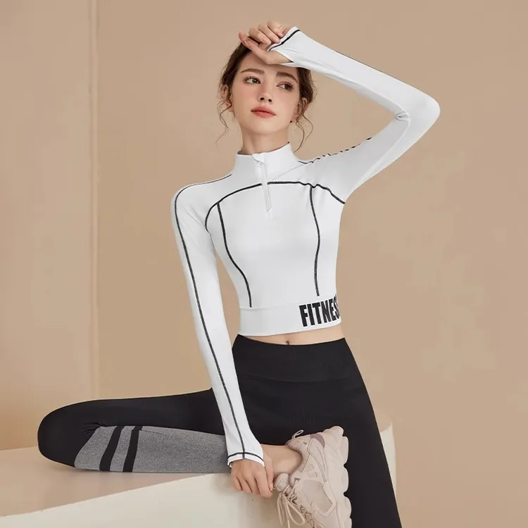 瑜伽服2024新款跑步运动女秋冬季健身上衣长袖普拉提训练服32089