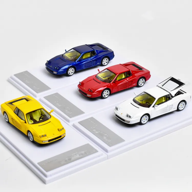 1:64法拉利特斯塔罗萨翻灯机盖可开合金小汽车仿真车微缩模型摆件