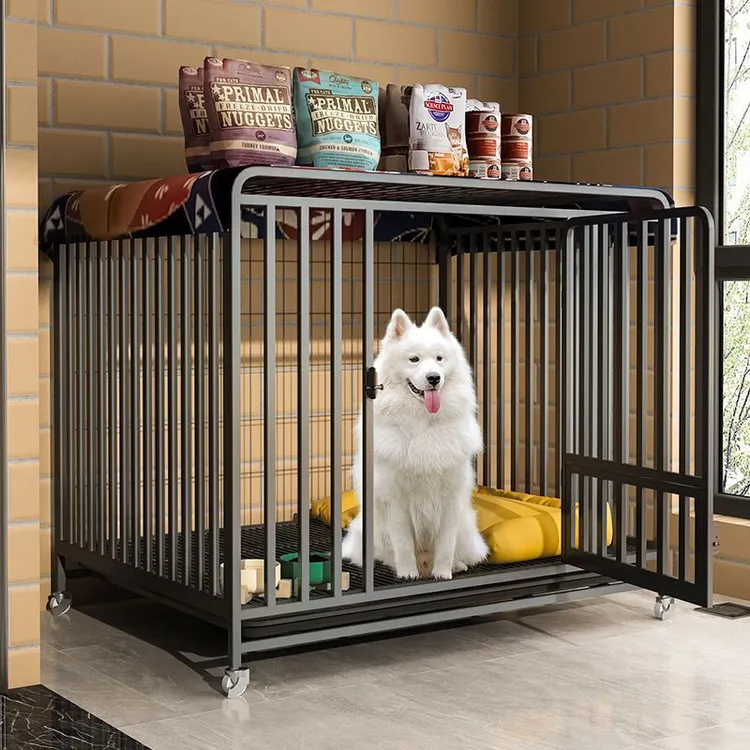 狗笼中型大型犬室内外喂食带厕所边牧拉布拉多金毛耐咬防锈狗笼子