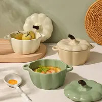 南瓜碗带盖双耳蒸蛋碗专用婴儿宝宝辅食碗可蒸煮一人份小炖盅陶瓷