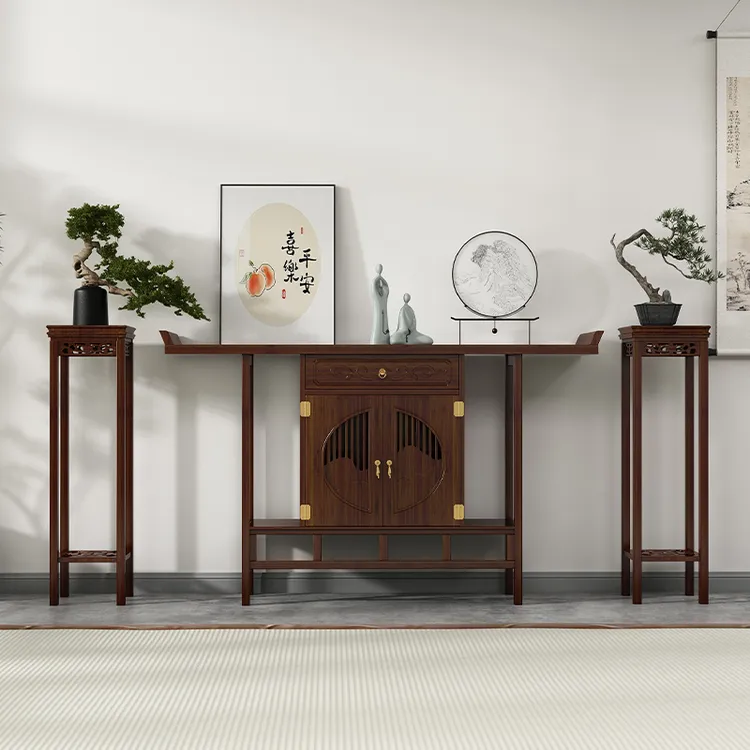 新中式玄关桌靠墙边柜入户简约客厅条案供桌玄关台禅意玄关桌子
