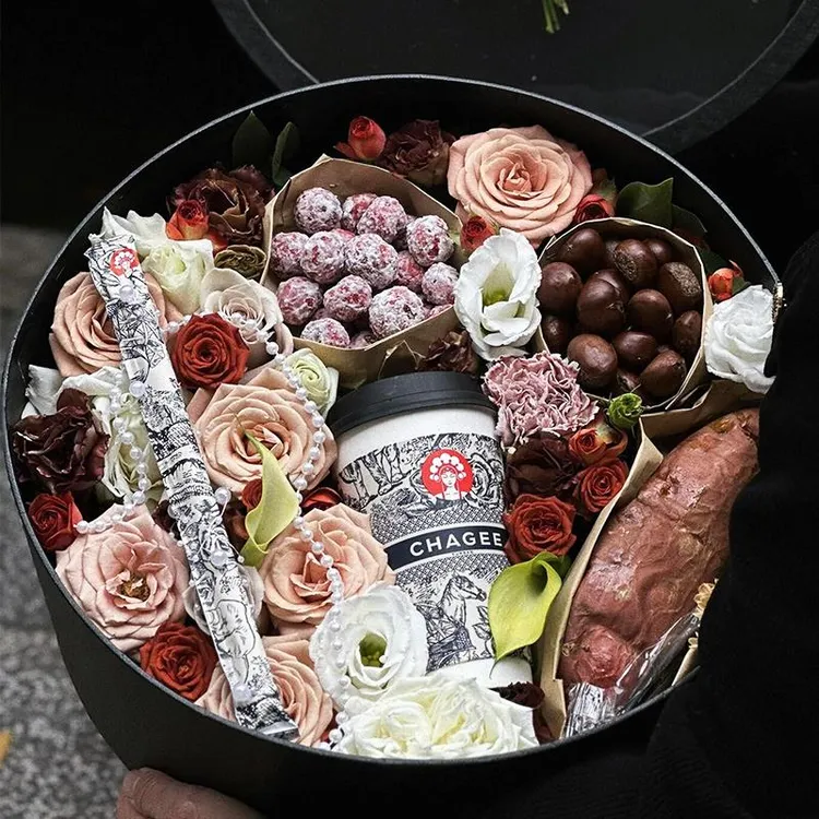 过暖冬入冬四件套礼盒板栗花束生日鲜花速递同城广州北京深圳配送