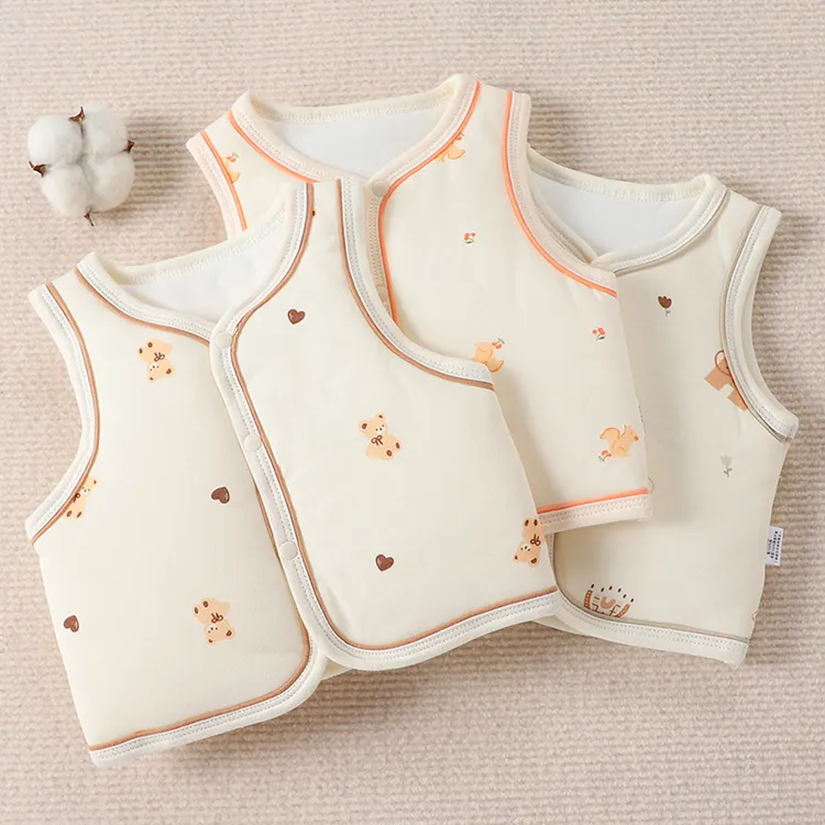 宝宝棉马甲秋冬保暖外穿小背心新生儿科季加厚马夹婴幼儿无袖坎肩