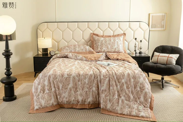 雅赞【春秋标准被】200*230可水洗可机洗针织磨毛双层纱亲肤柔软