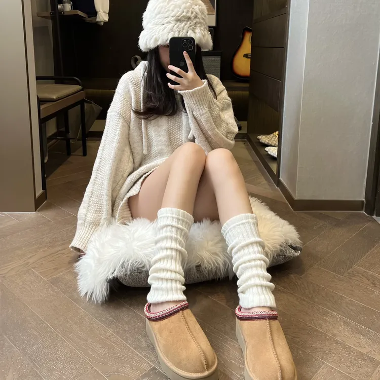 【老粉专享】45厘米腿套女堆堆袜雪地靴袜子要y2k秋冬针织袜套