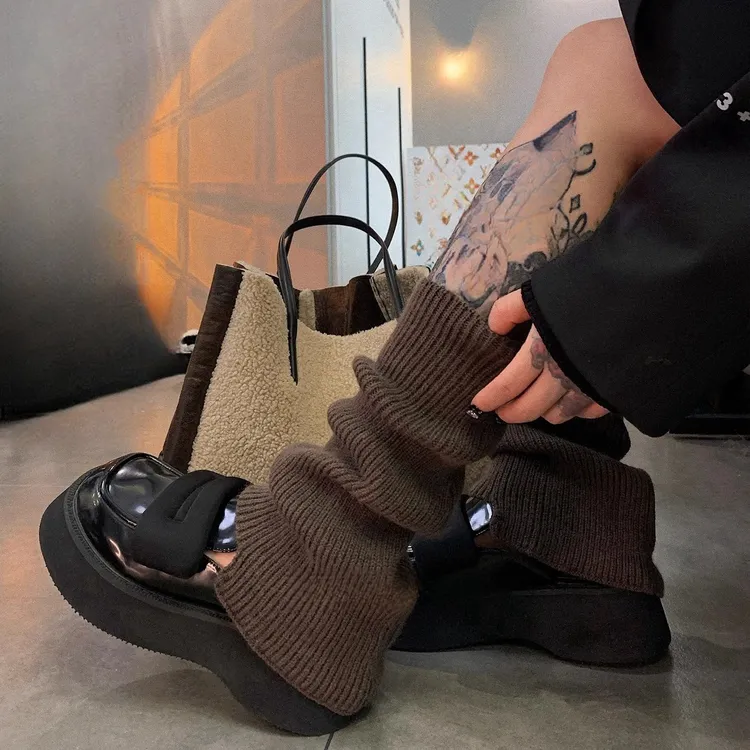 韩版慵懒风堆堆袜叠穿保暖百搭袜套软糯腿套网红设计款y2k女袜