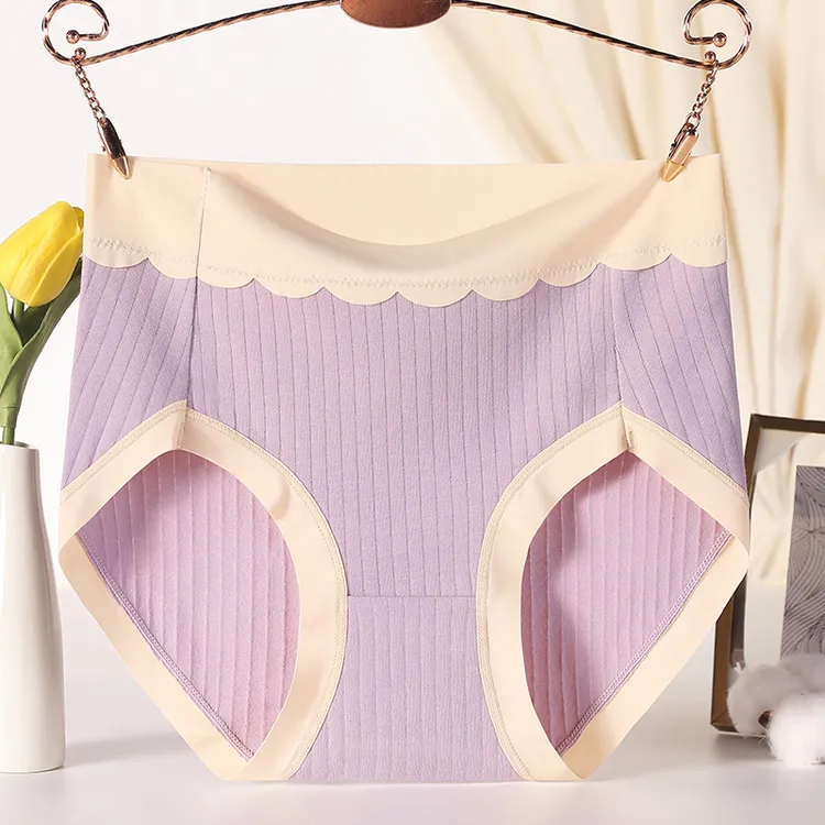 月半兔成人妈妈款中高腰加大码内裤女无痕抗菌高腰透气女士三角裤