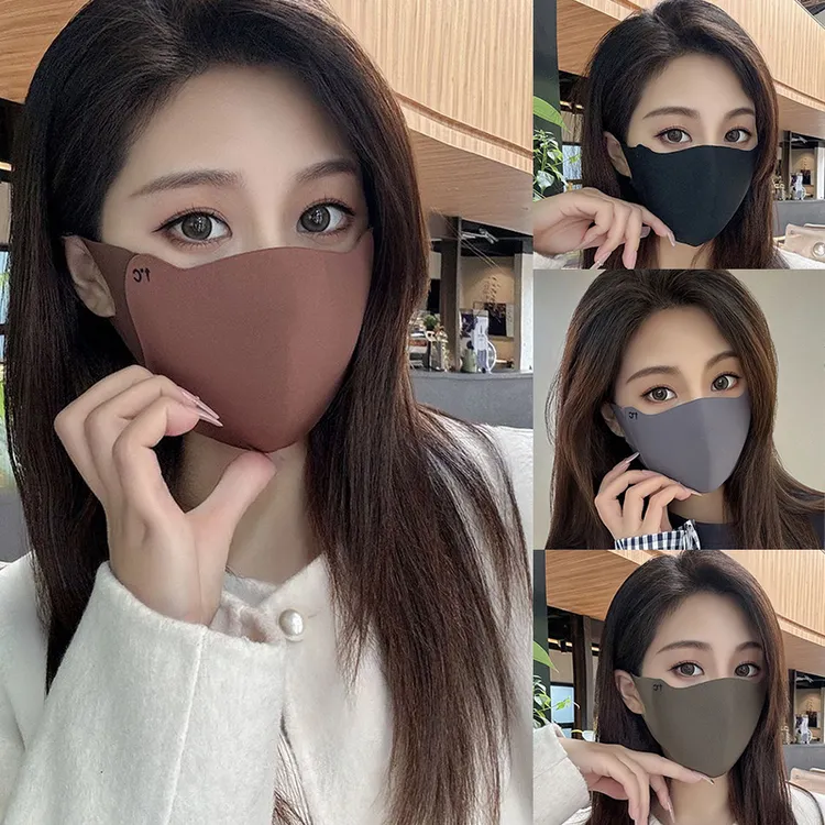 网红秋冬季美拉德口罩保暖防风面罩户外骑行防护护眼角口罩高颜值