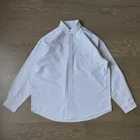 定制铜扣~美式复古色织纯棉水洗牛津纺长袖条纹山系衬衫男女日系