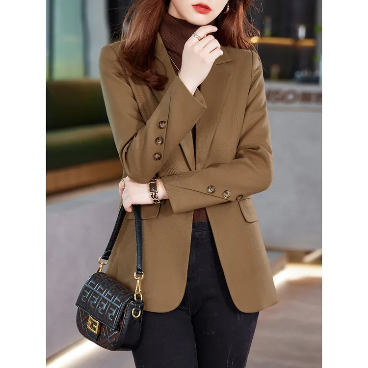 西装外套女2025新款秋冬爆款高级感小个子休闲黑色小西服上衣春秋