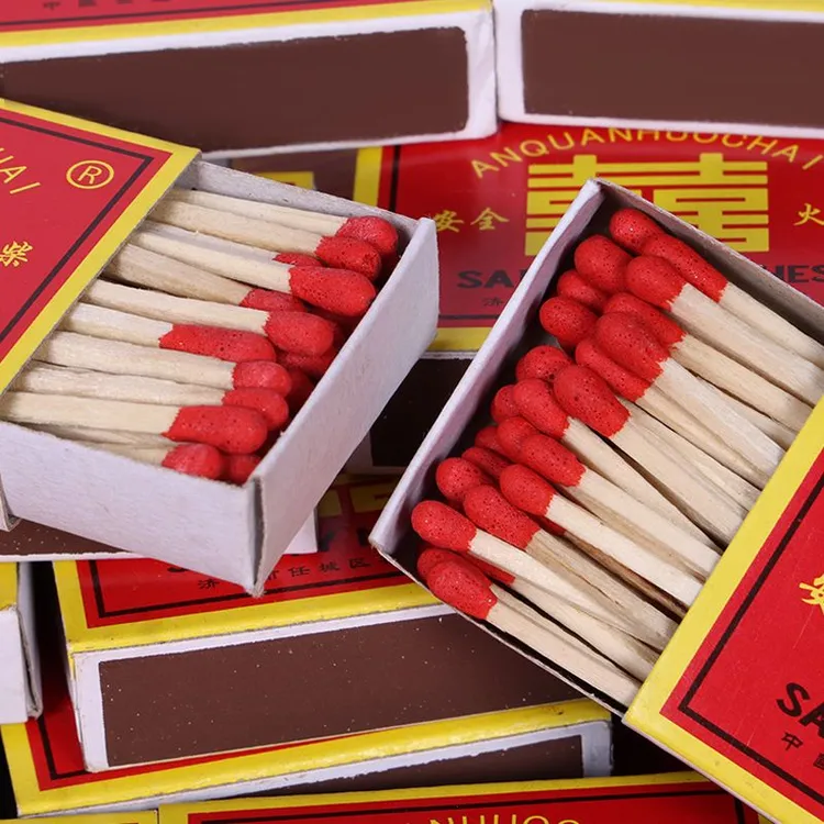 双喜火柴老式怀旧复古火柴洋火手工结婚安全户外露营长杆火柴