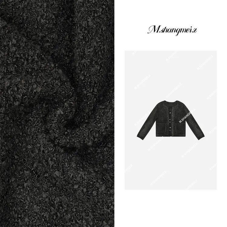 M.SHANGMEI.Z/沐熙【夜巴黎】美大哥小香风黑色双口袋外套X090955