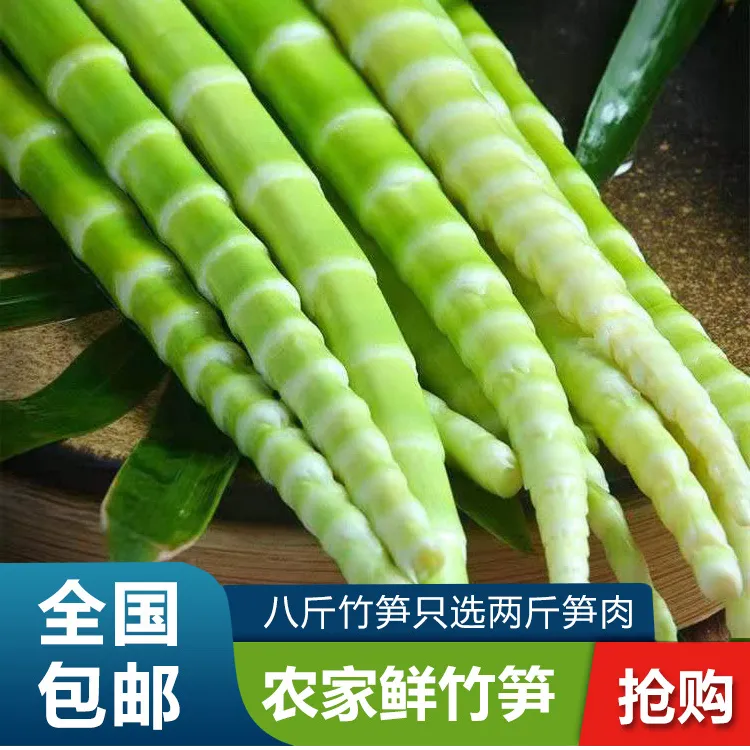 新鲜笋子陕南笋竹笋盐水煮笋尖真空袋发农家鲜嫩脆冬麻笋高山