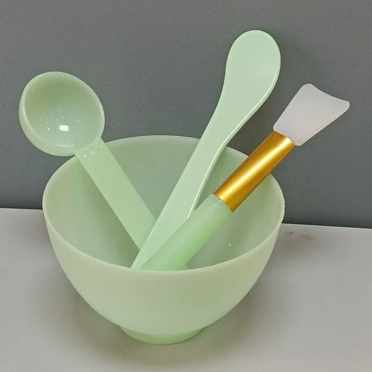 【面膜碗+刷子+搅拌棒+勺子】 调面膜套装软硅胶水疗美容院专用工具