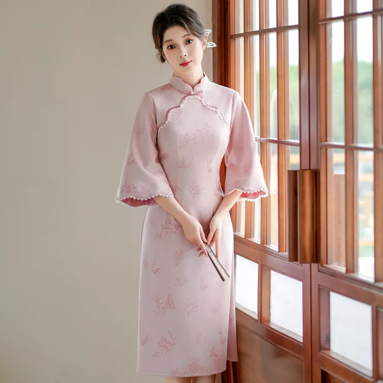 【苏州小娘鱼】尘记【且听风吟】国风气质简约春秋日常改良旗袍连衣裙