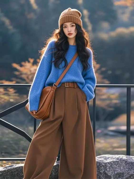 9320  针织打底衫内搭套头毛衣女款2024新款深秋初冬穿搭韩系上衣