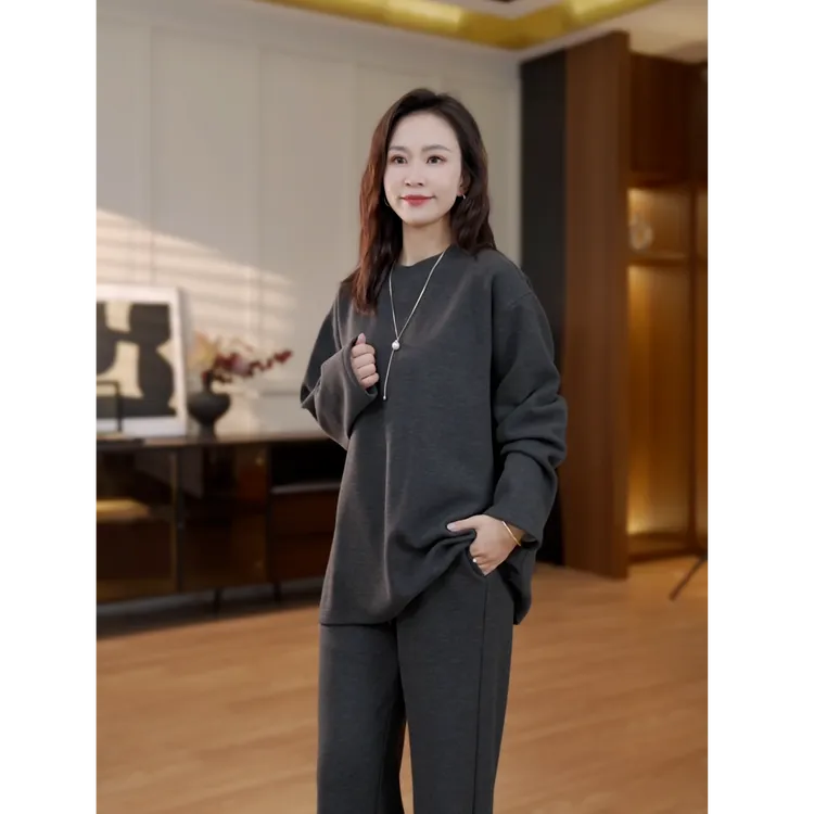 【猫猫定制】衣品乐微胖大码冬季新款洋气卫衣套装MC4945