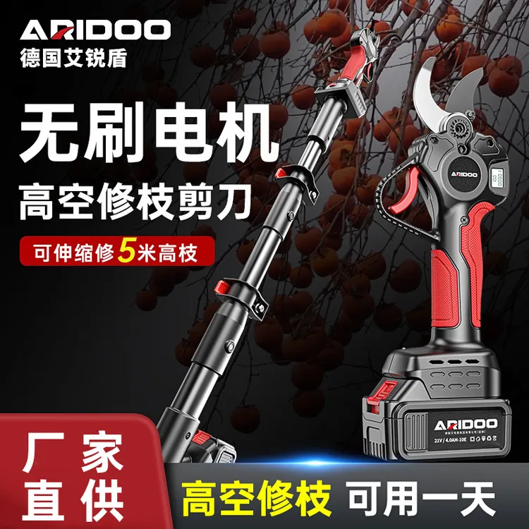 电动剪刀充电式剪树枝果树园艺剪子修枝剪加长锂电剪