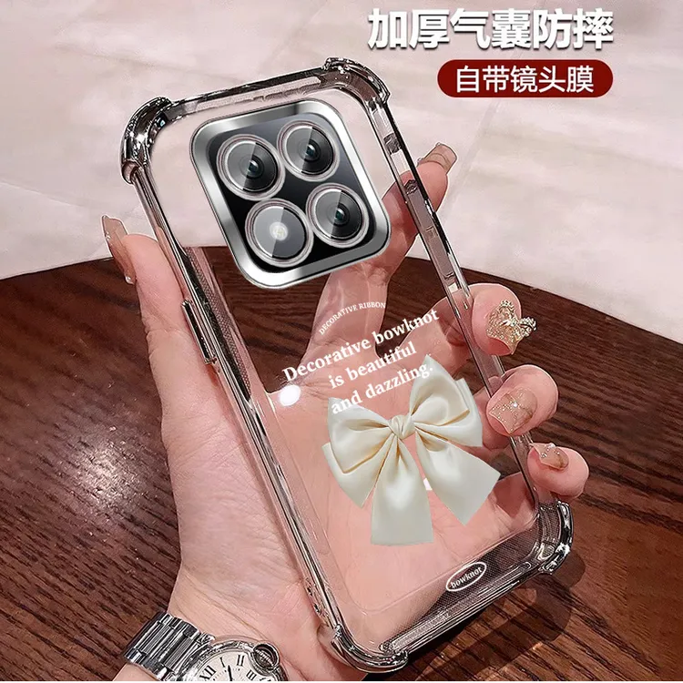 公主风适用红米note15pro+手机壳防摔气囊15PRO带镜头膜高颜值ins