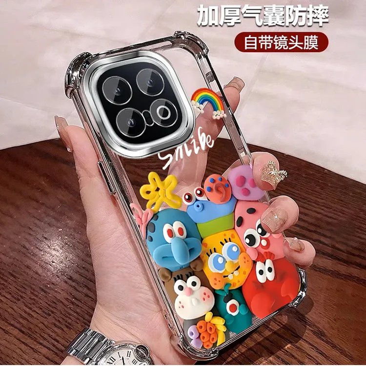 搞怪元气适用IQOO15手机壳四角防摔iqoo15全包镜头膜网红卡通气囊