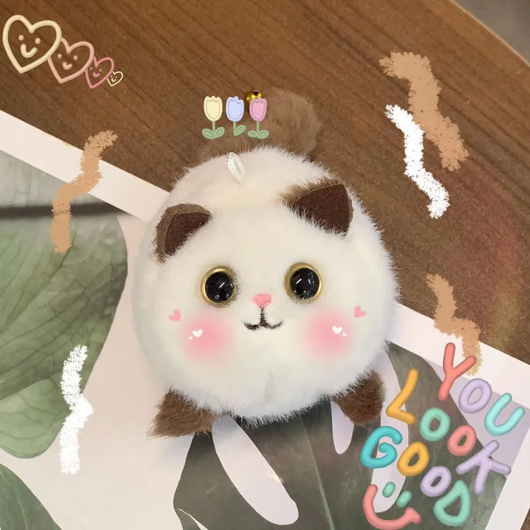 【现货正版】拉线摇尾巴猫咪毛绒玩具转动可爱情侣小礼物摇尾巴玩具商品图