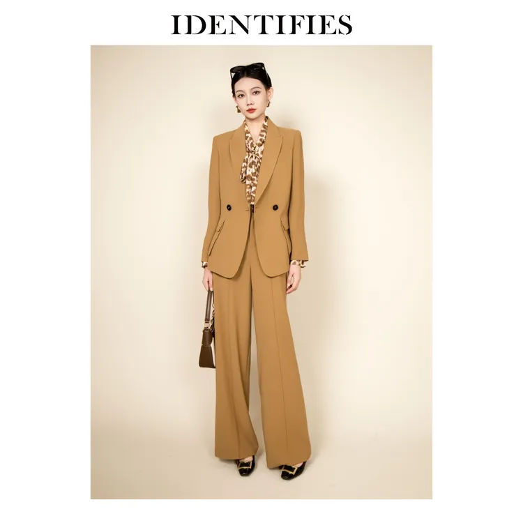 IDENTIFIES/易缔媤西装气质轻职风上衣时尚休闲职业秋季DD43025