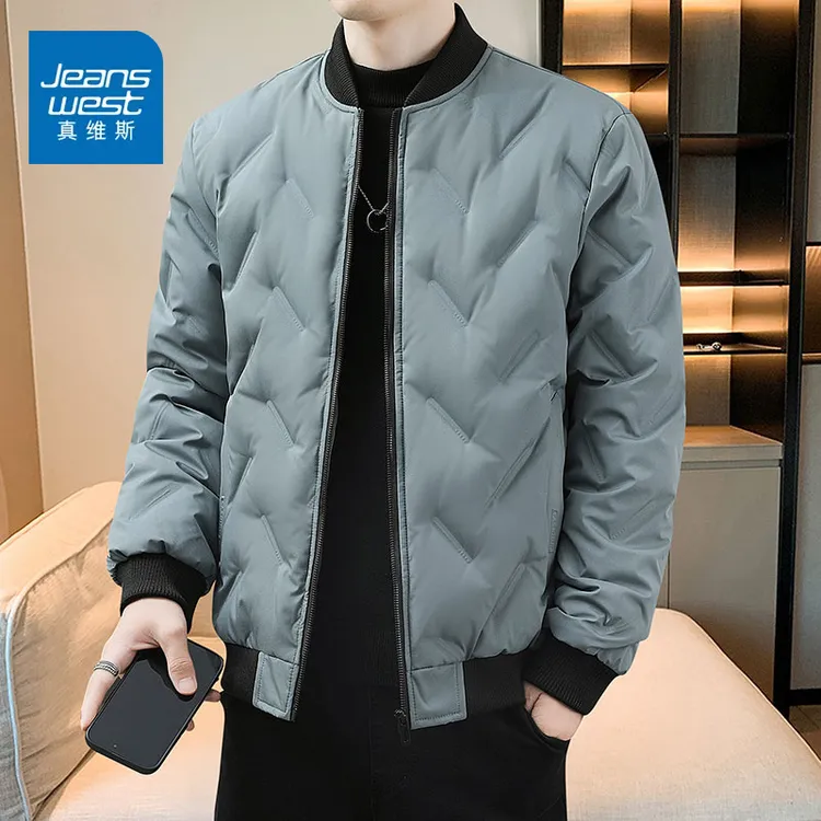 真维斯男士轻薄棉服棒球领保暖棉衣冬季棉袄外套潮牌男款秋冬款